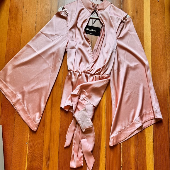 Honey Birdette Melissa Blush pink onesie Romper New MEDIUM $185 - Picture 4 of 6